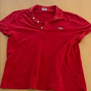Lacoste red polo